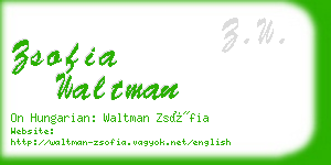 zsofia waltman business card